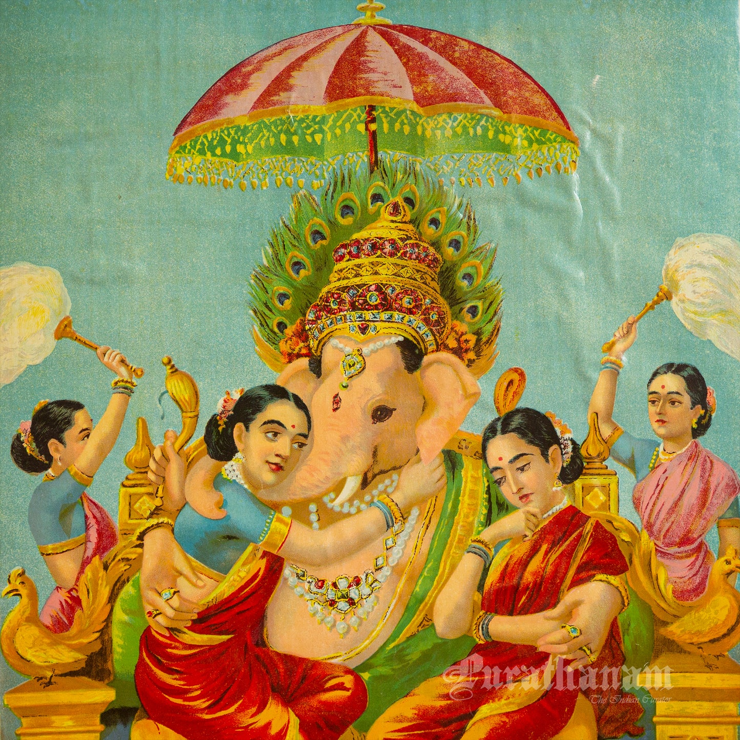 Ganapati - by Ravi Varma (Oleograph Print)