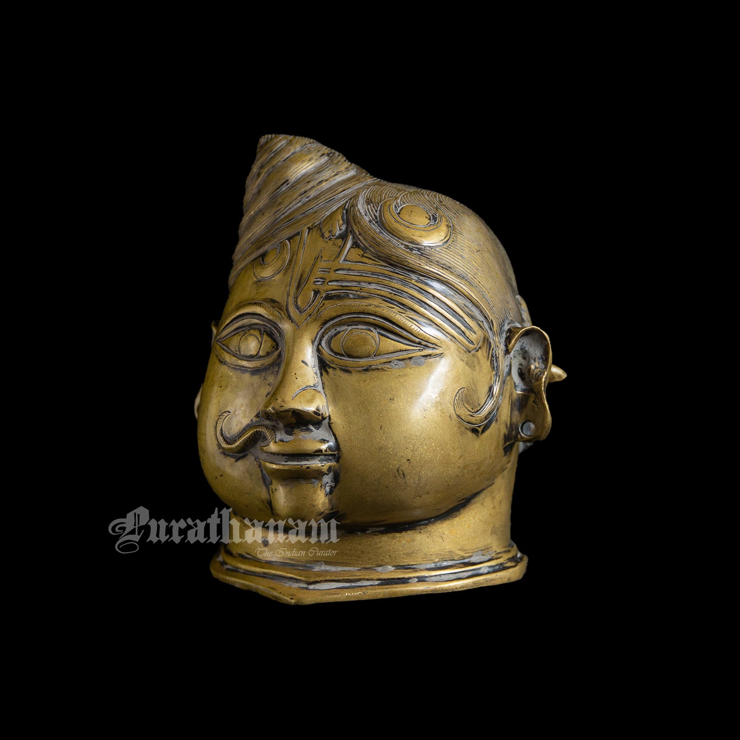 Ardhanarishvara head  / Mukhalingam Brass