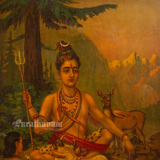 Shiva - by Ravi Varma (Oleograph Print)