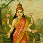 Lakshmi - Oleograph Print (Ravi Varma)