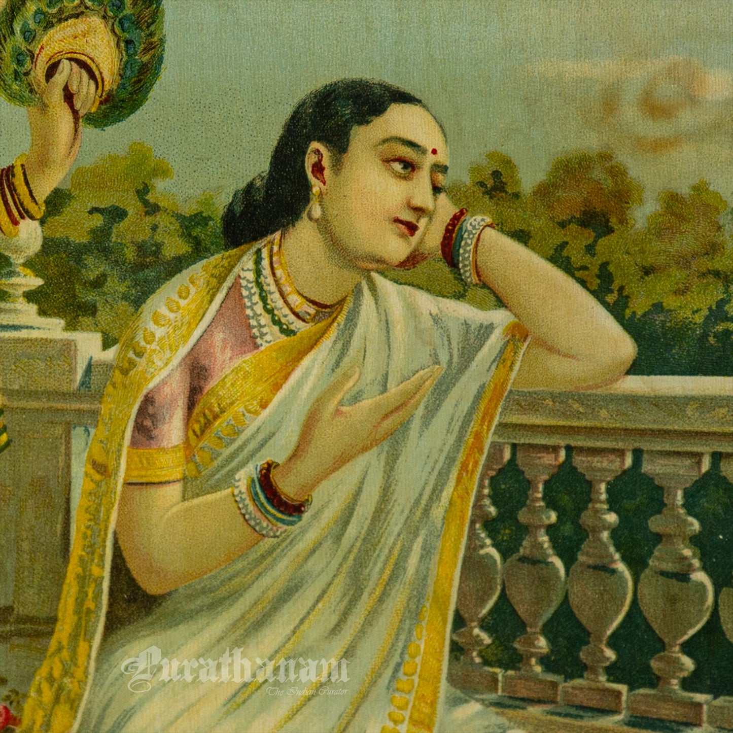 Damayanti by Ravi Varma - Oleograph Print