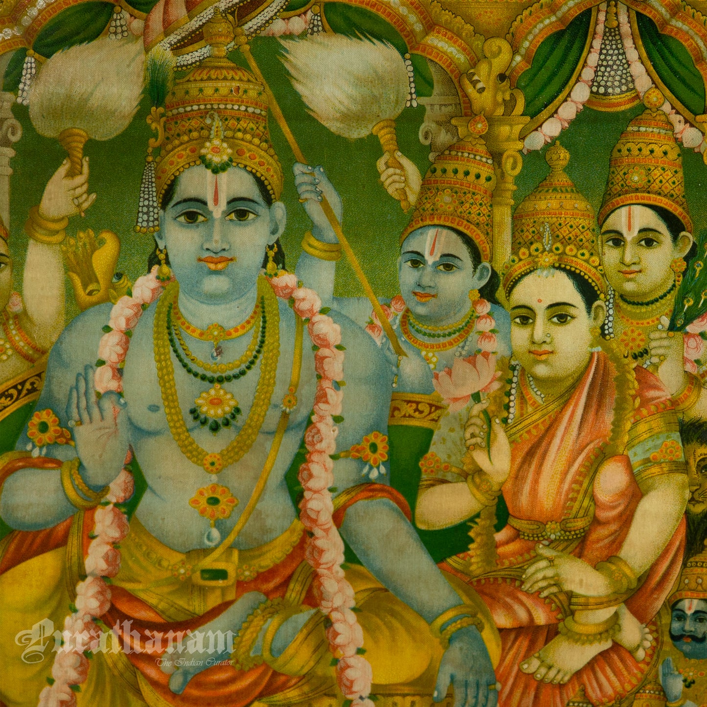 Sri Ram Pattabhishekam - Oleograph Print