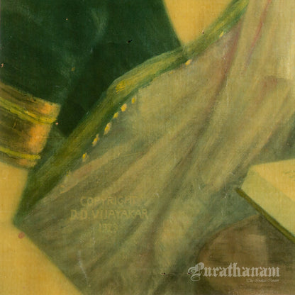 A Colonial Women with an open book (Oleograph Print)