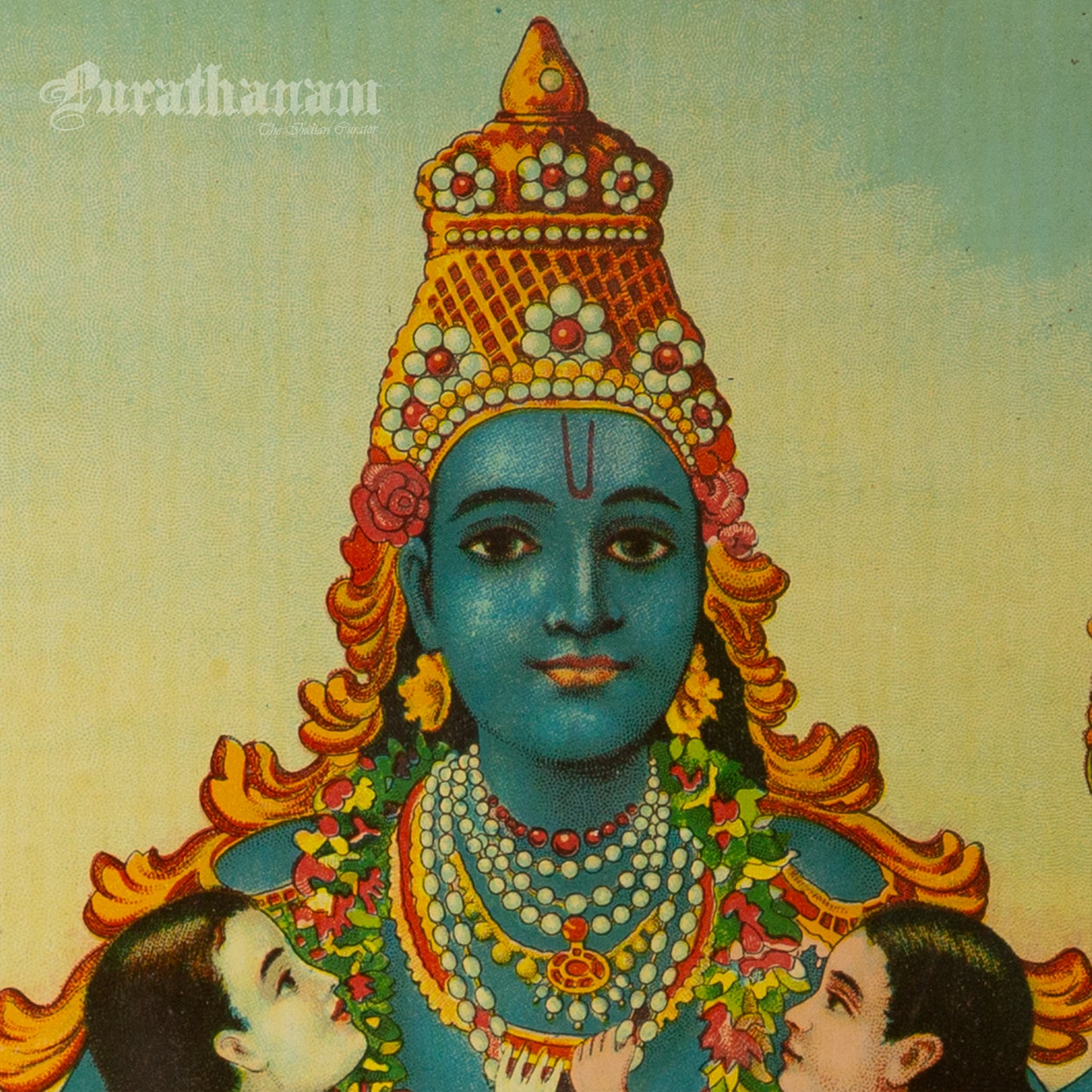 Matsya Avatar by Ravi Varma- Oleograph Print