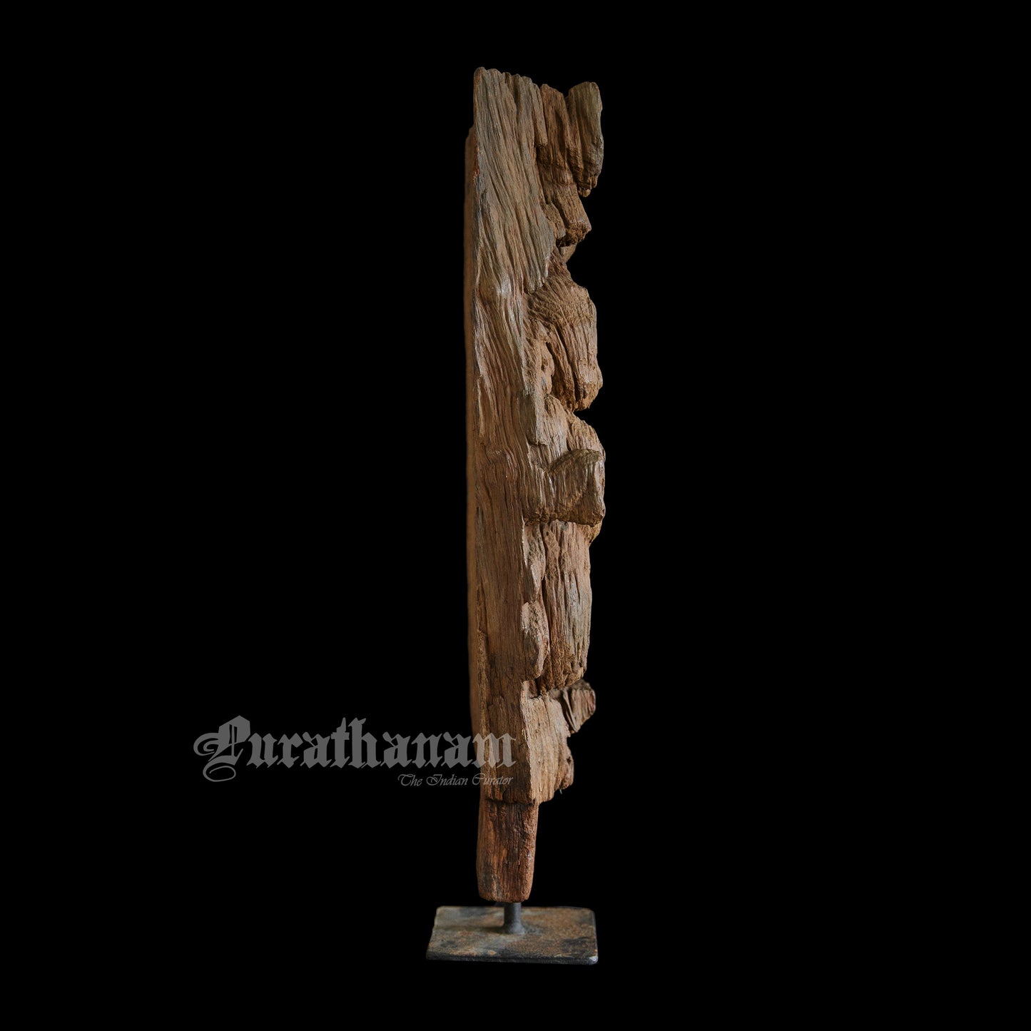 Antique Matsya Avatar wooden  sculpture