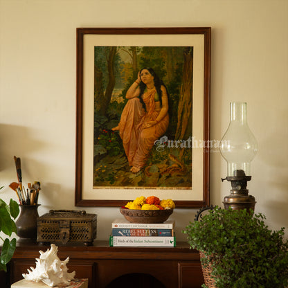 Damayanti by Ravi Varma - Oleograph Print