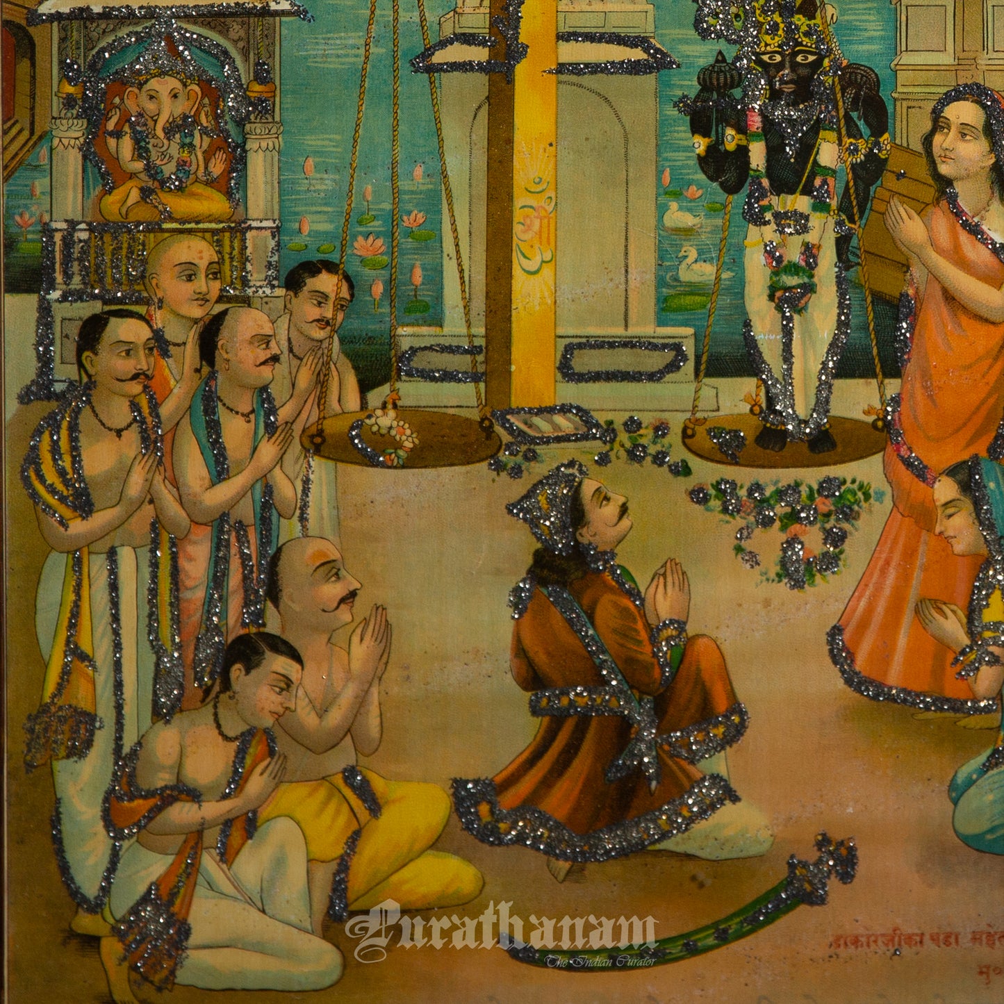 Shree ranchod ji Maharaj L. A. Joshi - Embellished Oleograph Print