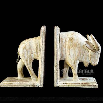 White Bull Bookends