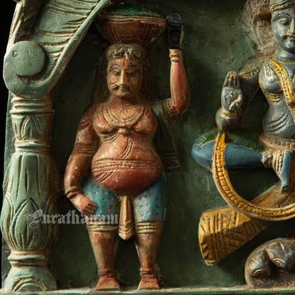 Krishna Avatar Wooden Panel (Soorya Palagai)
