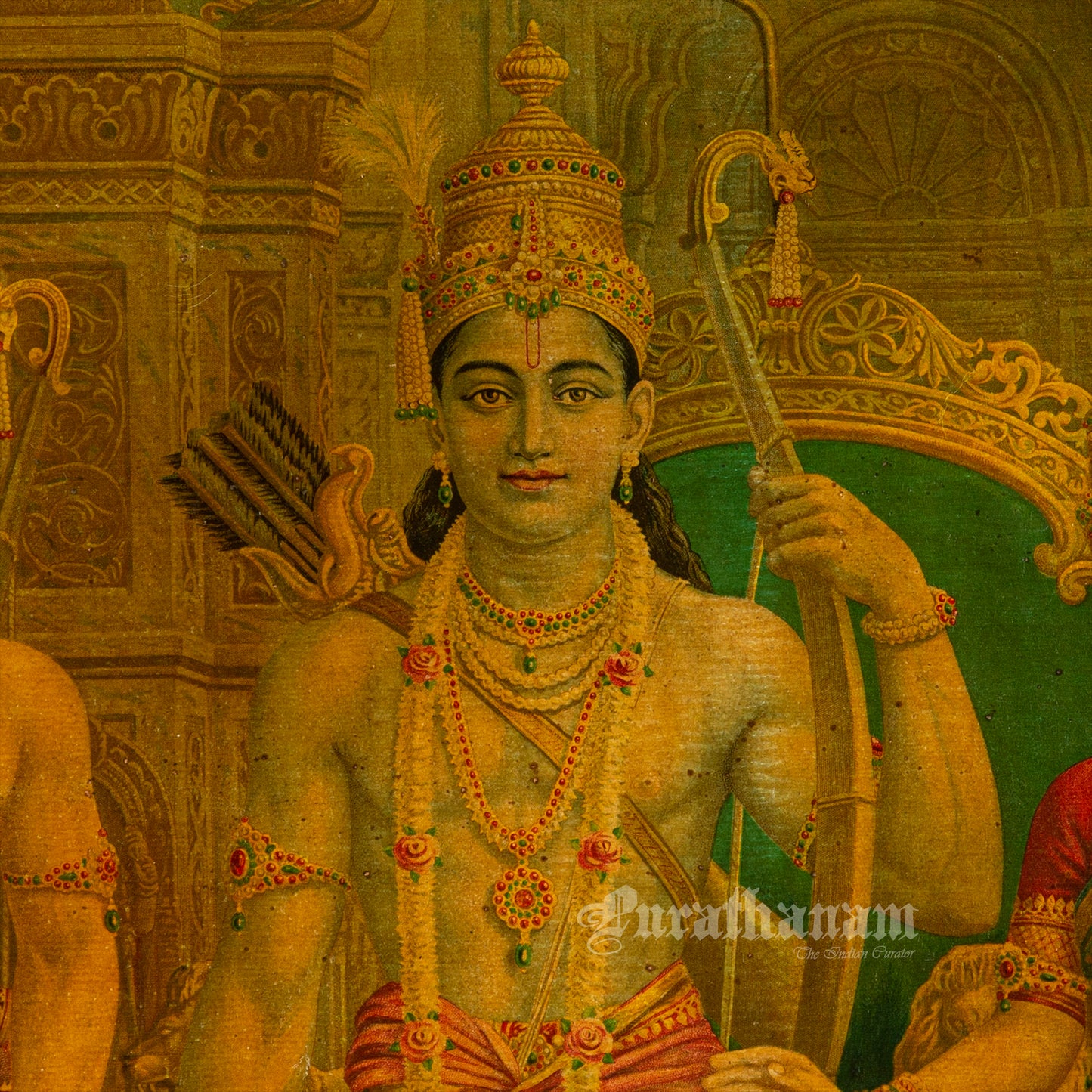 Kothanda Ram (Ram Darbar) by G. V. Venkatesh Rao (Oleograph Print from Ravi Varma Press)