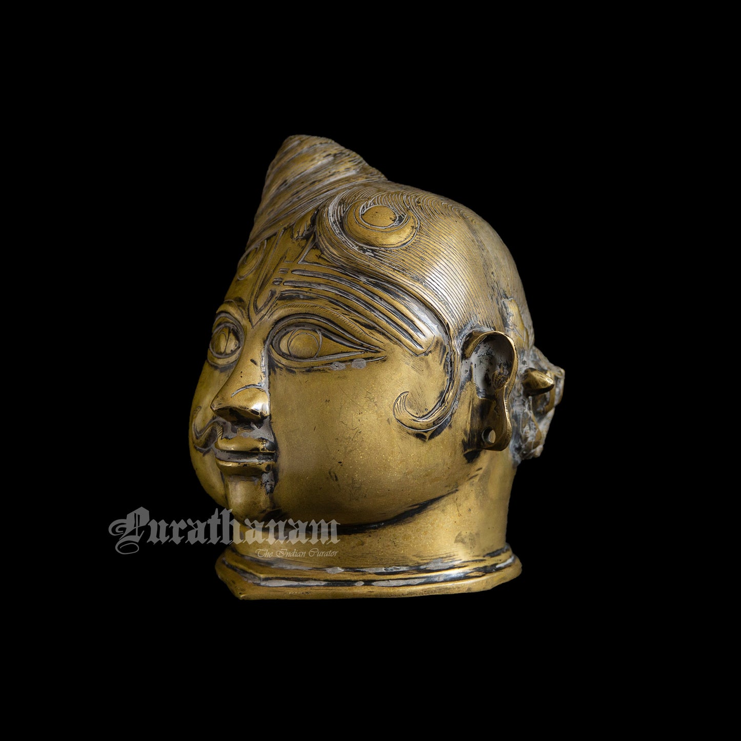 Ardhanarishvara head  / Mukhalingam Brass