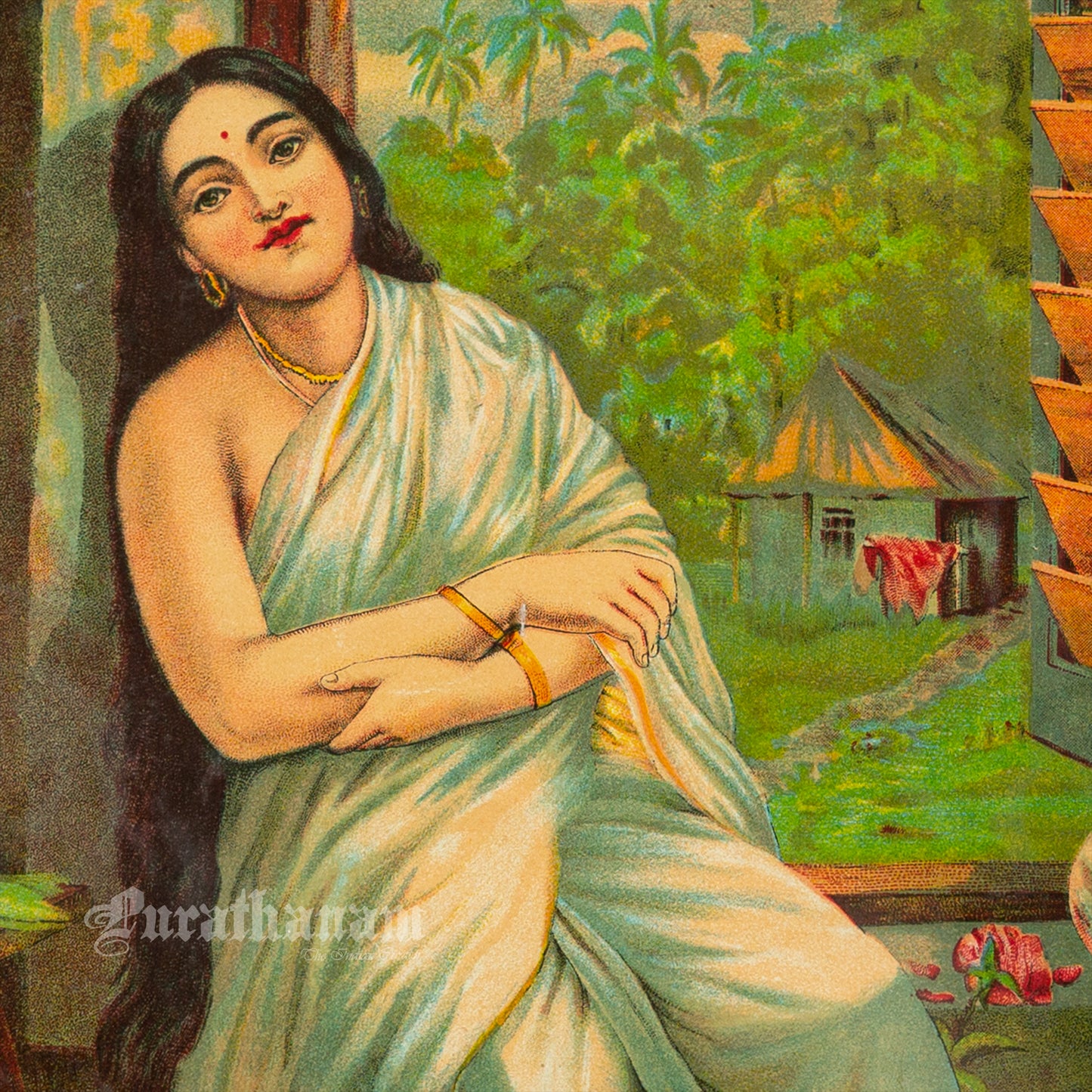 Manorama by Ravi Varma ( Lithograph Print)