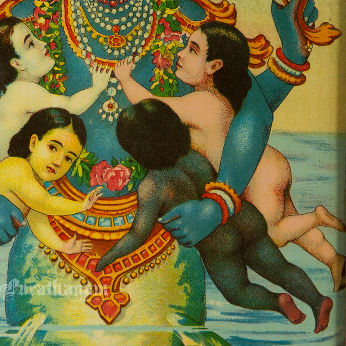 Matsya Avatar by Ravi Varma- Oleograph Print