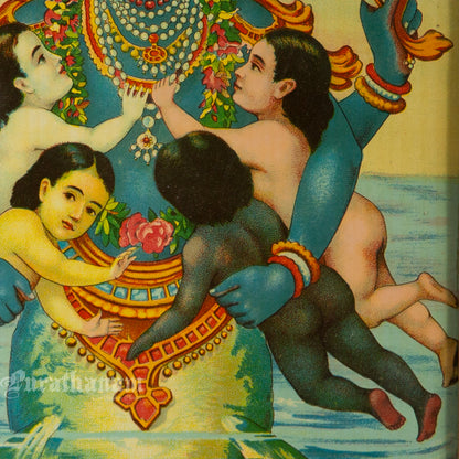 Matsya Avatar by Ravi Varma- Oleograph Print