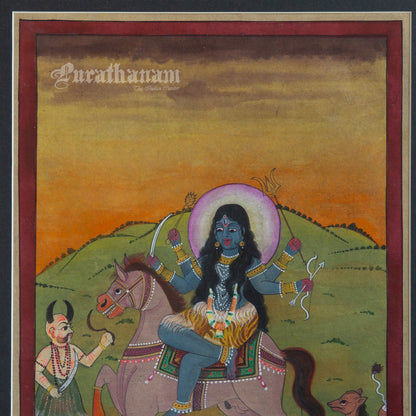 Kaalratri Devi from the Bengal School of art-  Miniature Painting