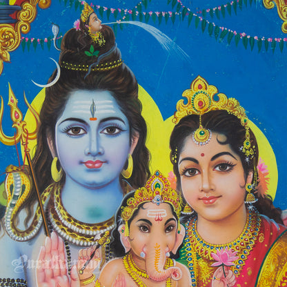 Shiva Parvati Ganesh
- watercolor Painting by Ma. Baskar