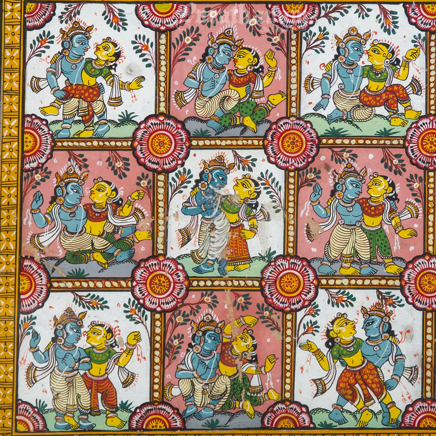 Krishna Leela - Patachitra Painting