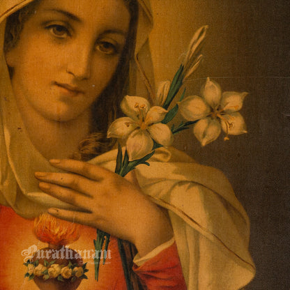 Sacred Heart of Mary  - Lithograph Print (German Print)