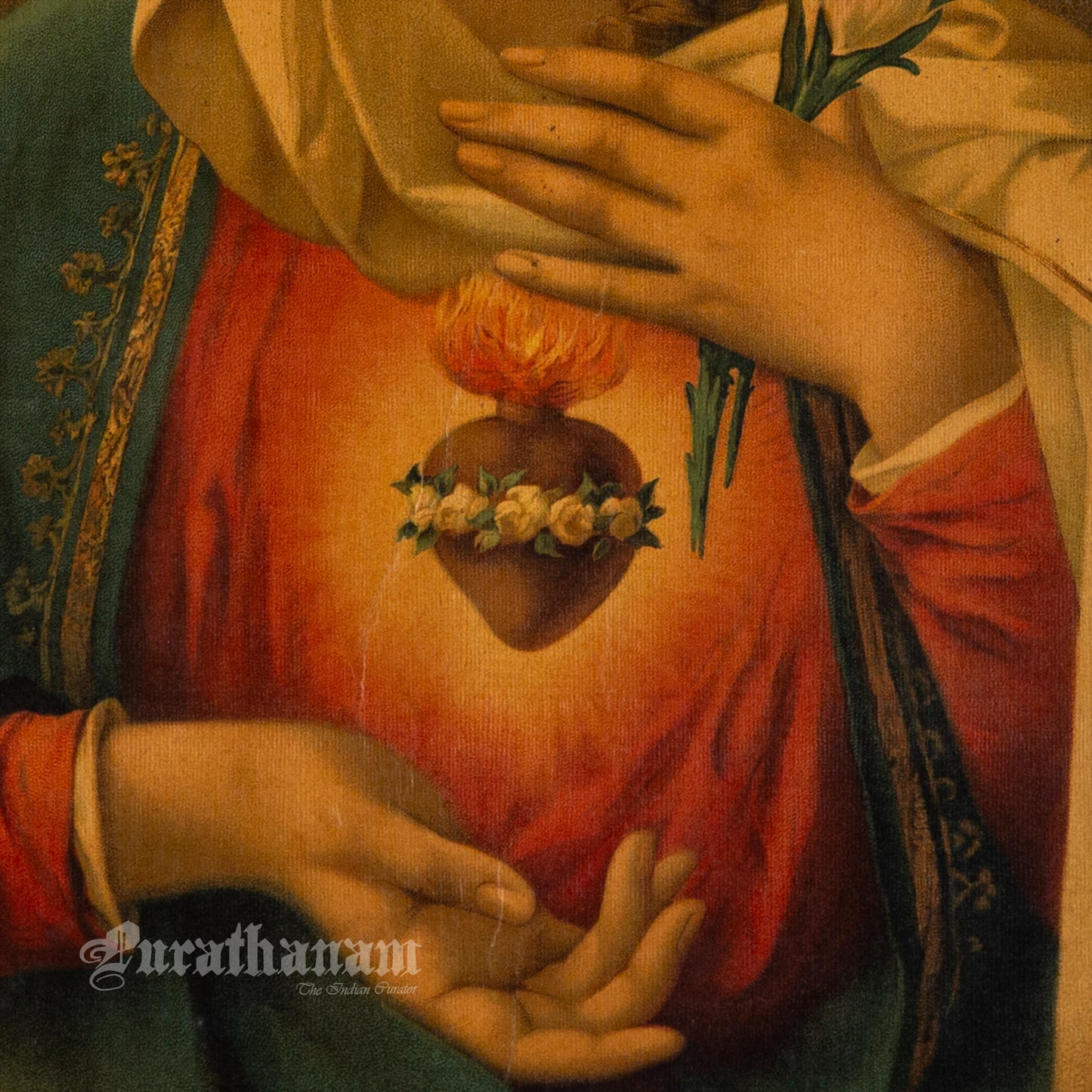 Sacred Heart of Mary  - Lithograph Print (German Print)
