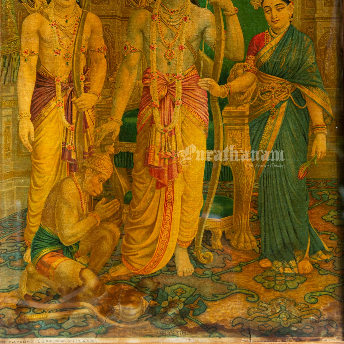 Kothanda Ram (Ram Darbar) by G. V. Venkatesh Rao (Oleograph Print from Ravi Varma Press)