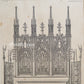 Medieval Architecture & Art-Marbourg - Plate 8 (Perspective elevation of high alter) -Steel Engraving