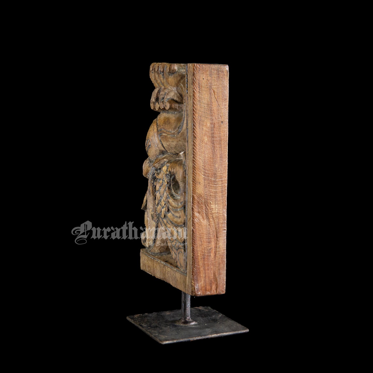 Annapakshi and Makara Antique Teak Wood Temple Corbel