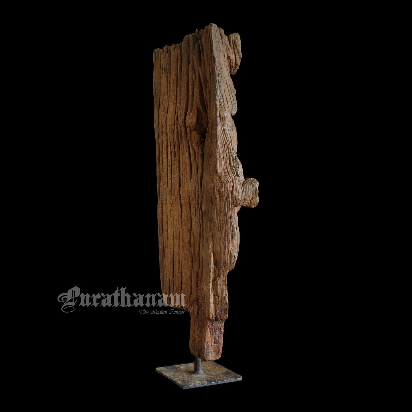 Antique Matsya Avatar wooden  sculpture
