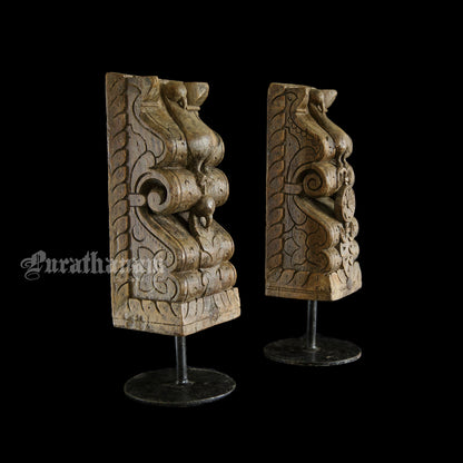 Peacock Bracket Corbels - Pair