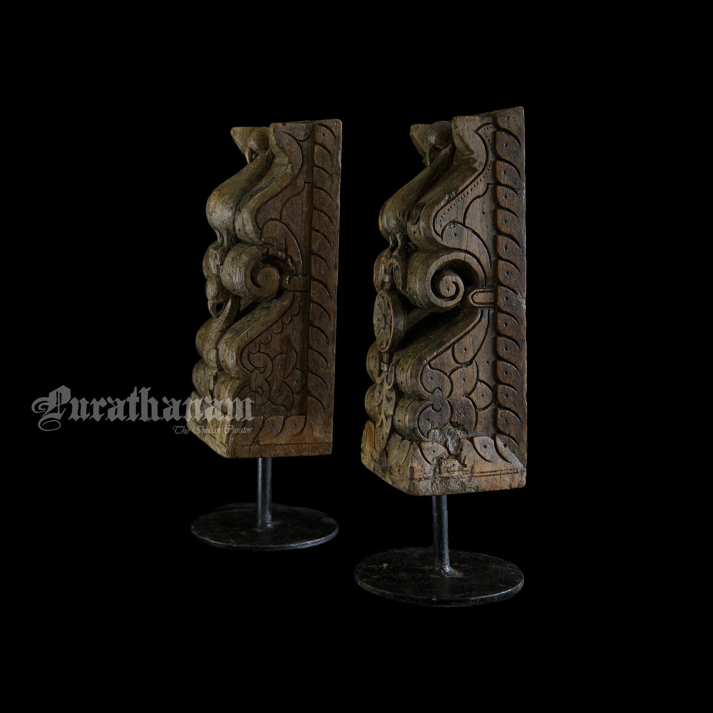 Peacock Bracket Corbels - Pair