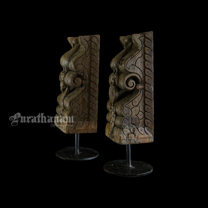 Peacock Bracket Corbels - Pair