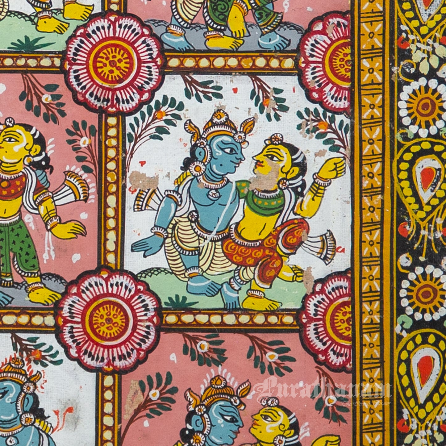 Krishna Leela - Patachitra Painting