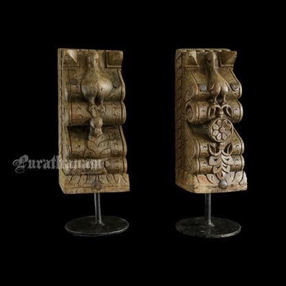Peacock Bracket Corbels - Pair