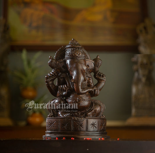 Ganapati - Rose Wood sculpture