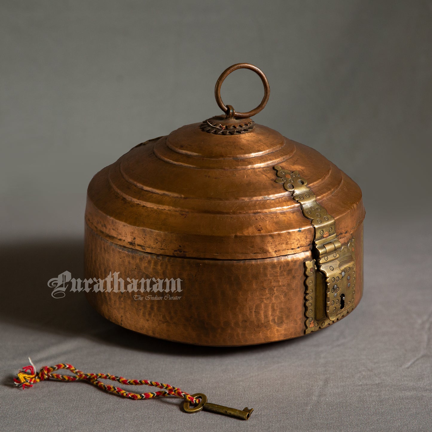 Round Copper Container