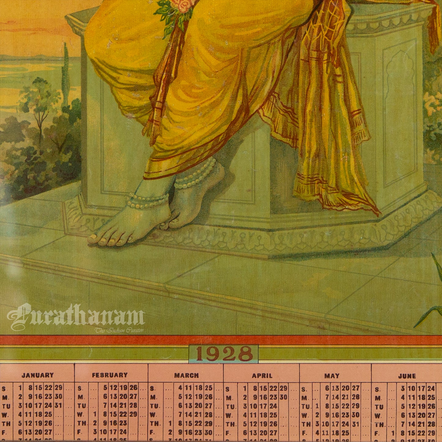 Murali Madhav by MV Dhurandhar (poster calendar) - Oleograph print