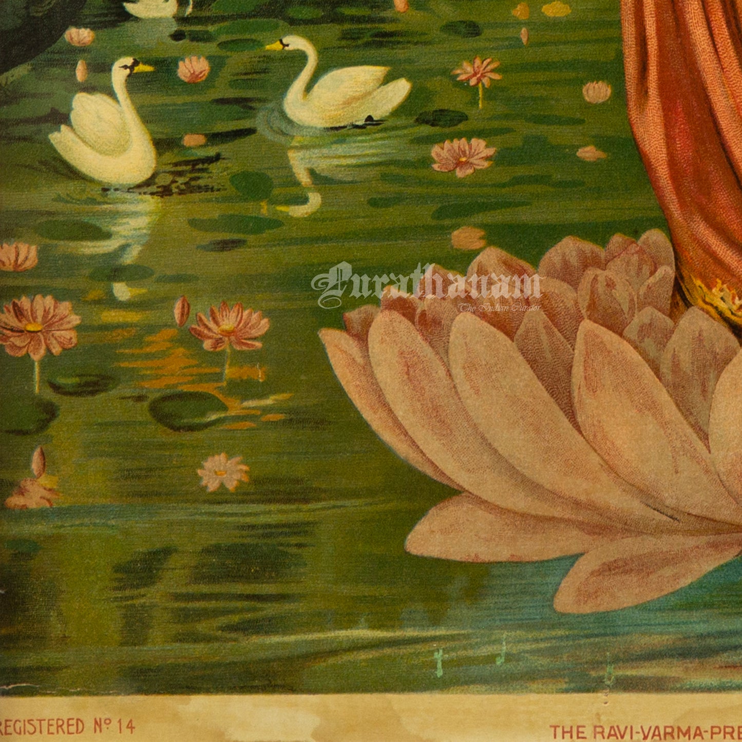 Lakshmi - Oleograph Print (Ravi Varma)