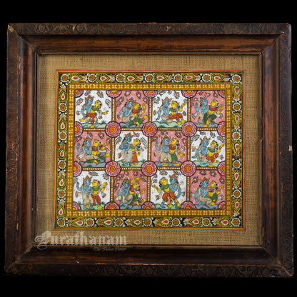Krishna Leela - Patachitra Painting