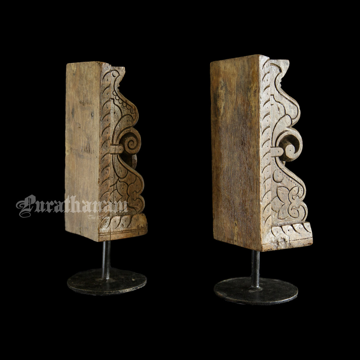 Peacock Bracket Corbels - Pair