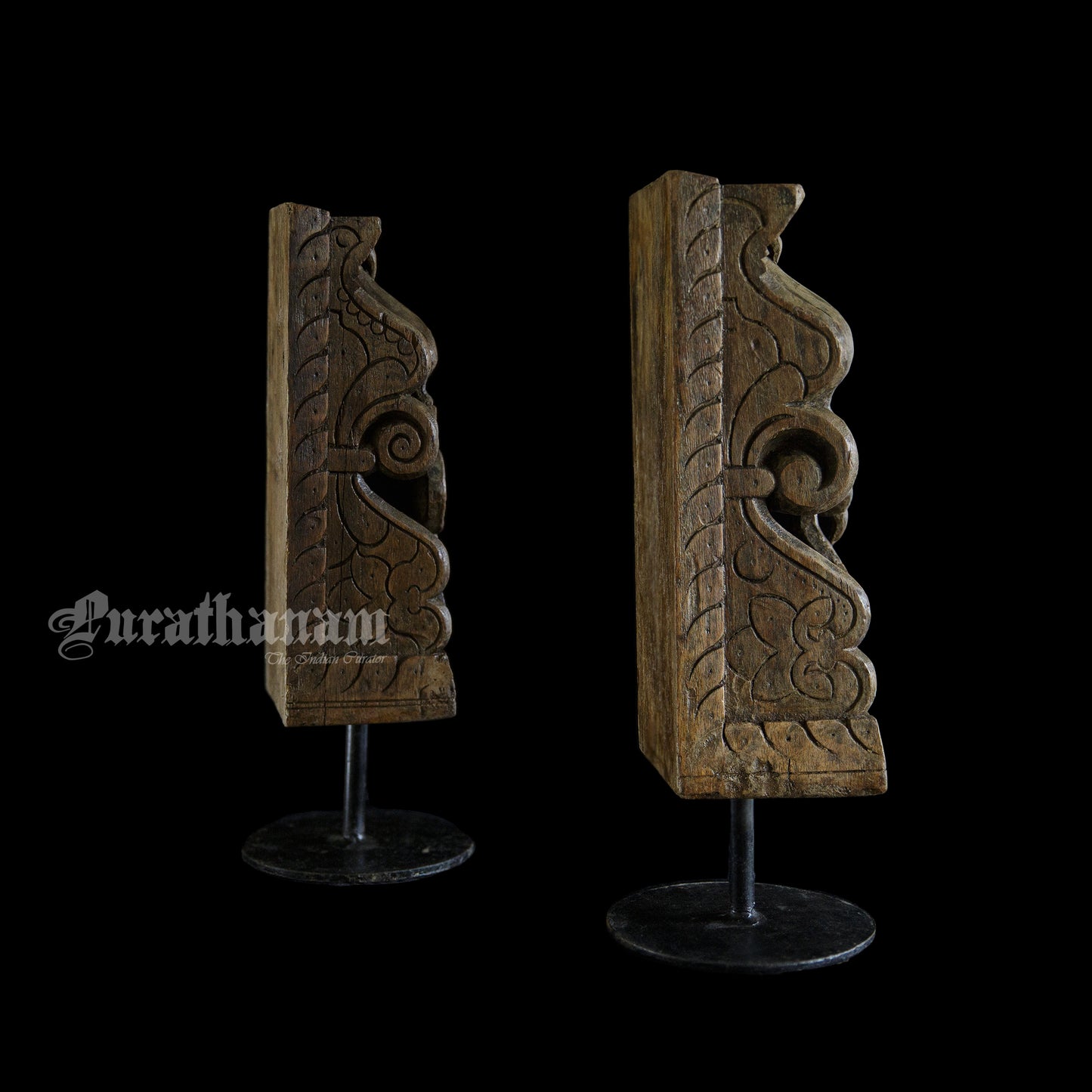 Peacock Bracket Corbels - Pair