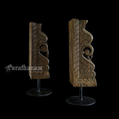 Peacock Bracket Corbels - Pair