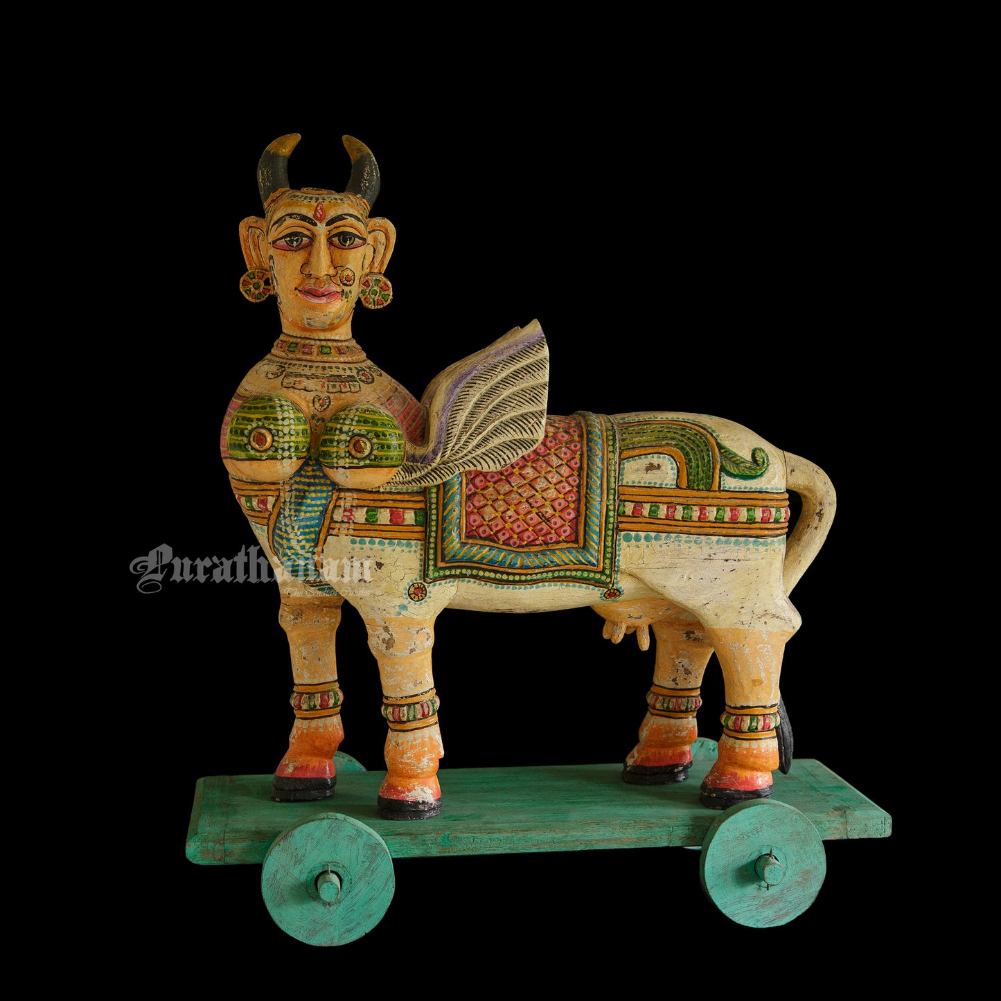 Kamadhenu - Wooden sculpture