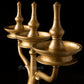 Three Branched oil Lamp/ Kavara Vilakku - Brass