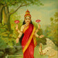 Lakshmi - Oleograph Print (Ravi Varma)