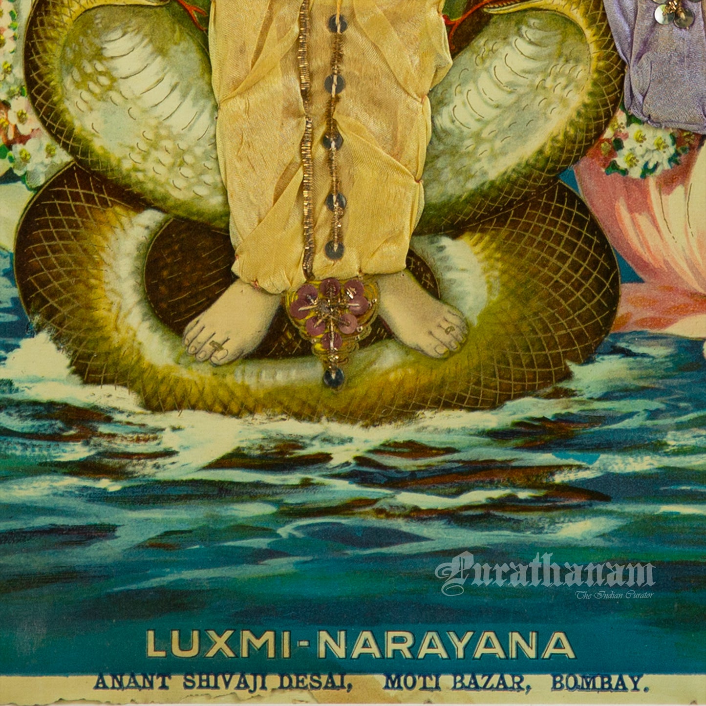 Luxmi Narayana - Lithograph Print (Embellished)