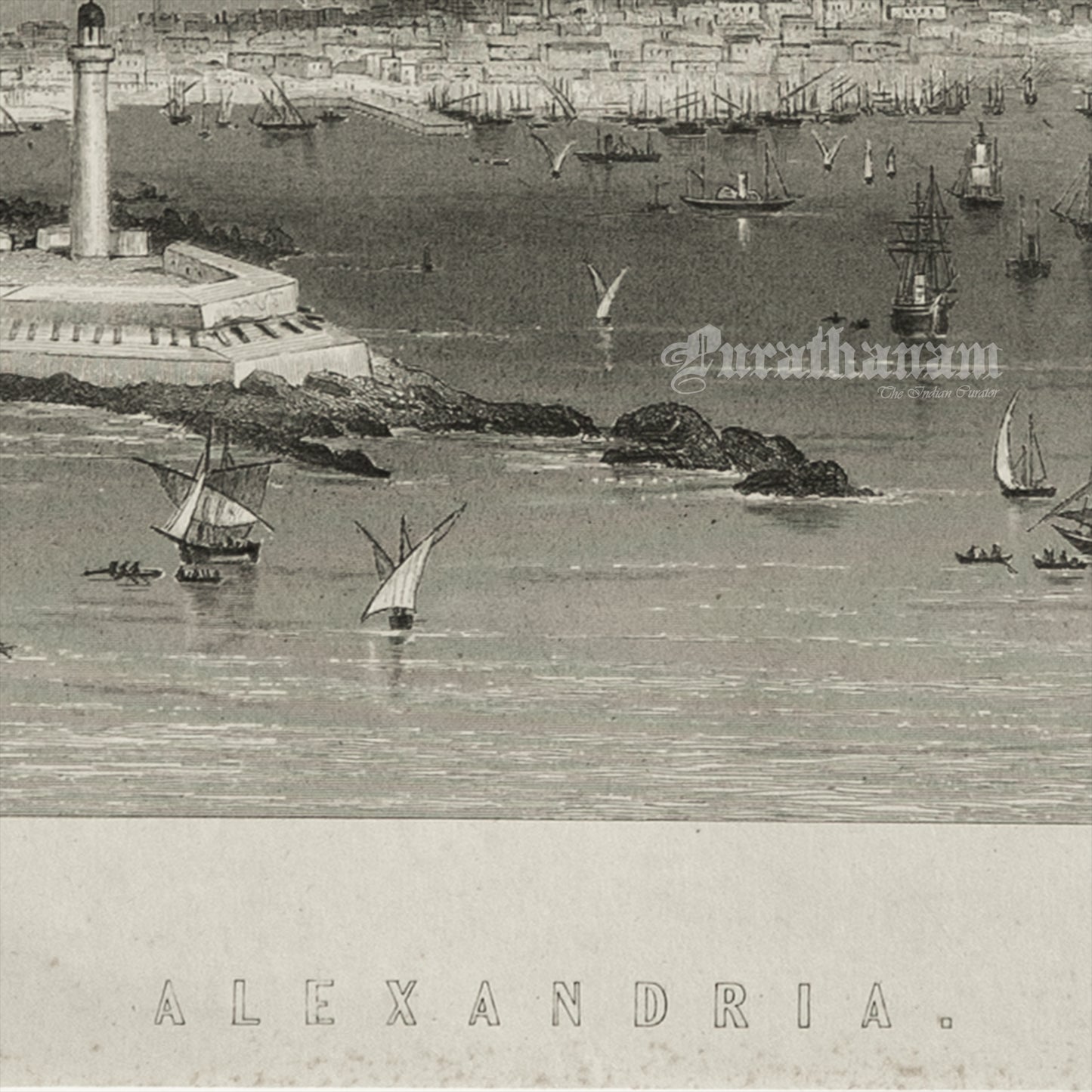 Alexandria -Steel Engraving