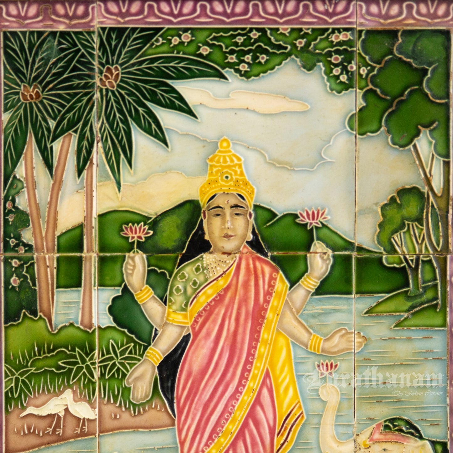 Lakshmi - Majolica -Japanese Tile