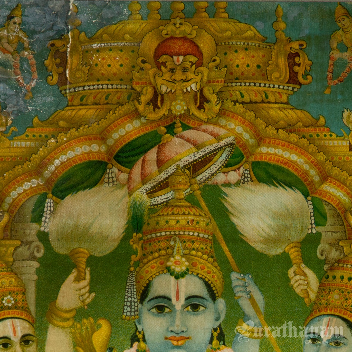 Sri Ram Pattabhishekam - Oleograph Print