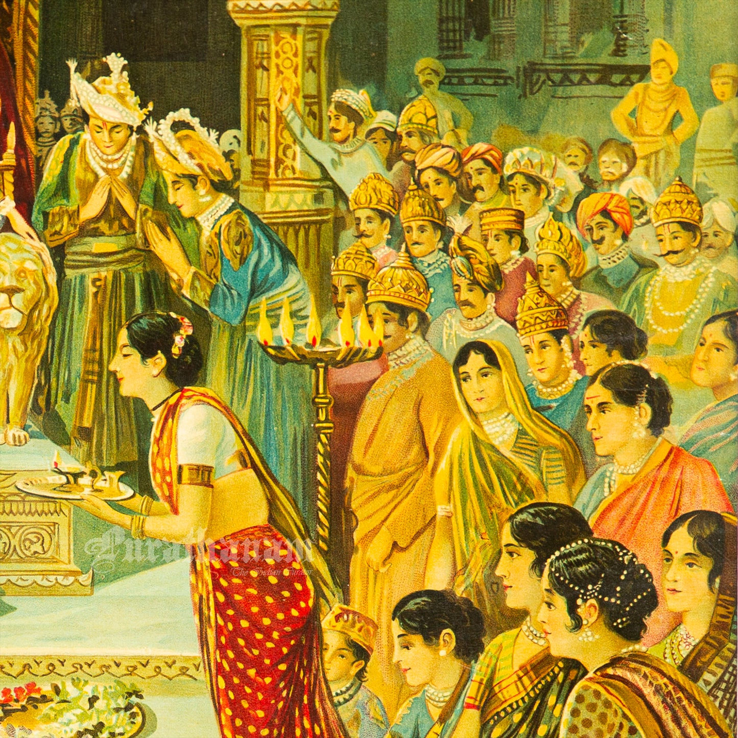 Ramrajyabhiseka by M. V. Dhurandhar- Oleograph Print