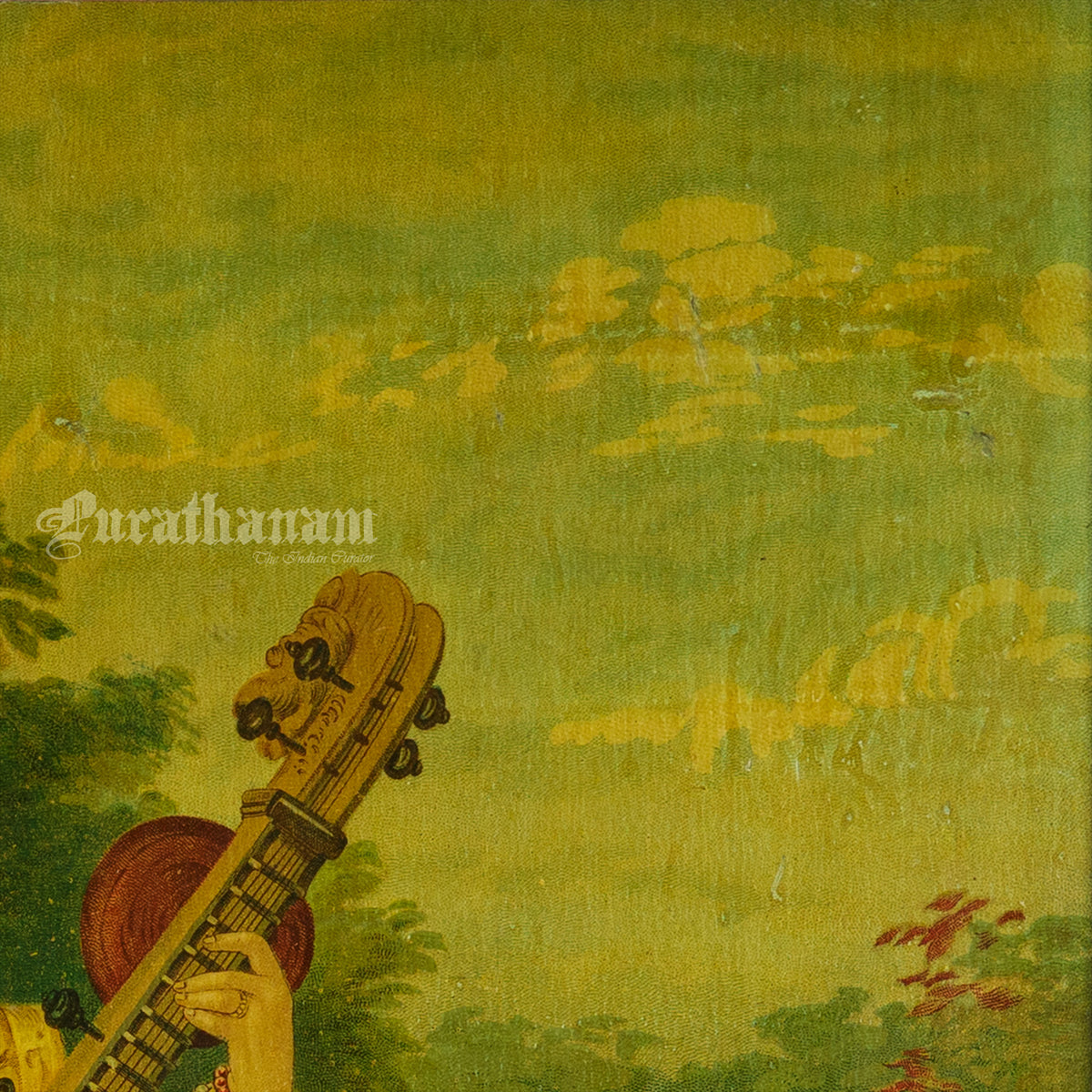 Saraswati by Ravi Varma - Oleograph Print