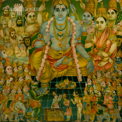 Sri Ram Pattabhishekam - Oleograph Print
